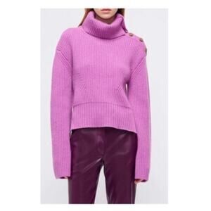 NWT $395 Simkhai Adrienne Wool/Cashmere Turtleneck Sweater, Sz S (2-4) (MM-1145)